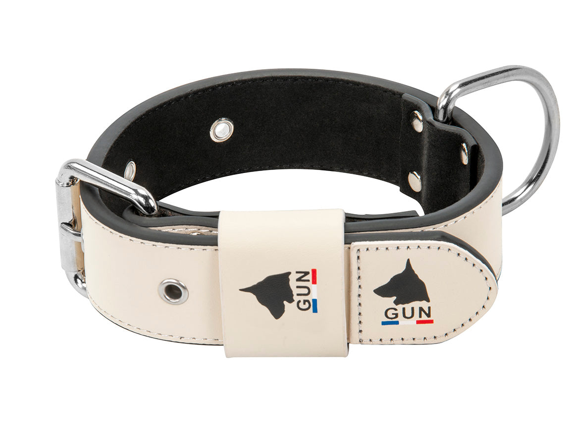Dapper Dogs Laisse Étrangleur en Cuir - Cuir Rond S 5mm Noir
