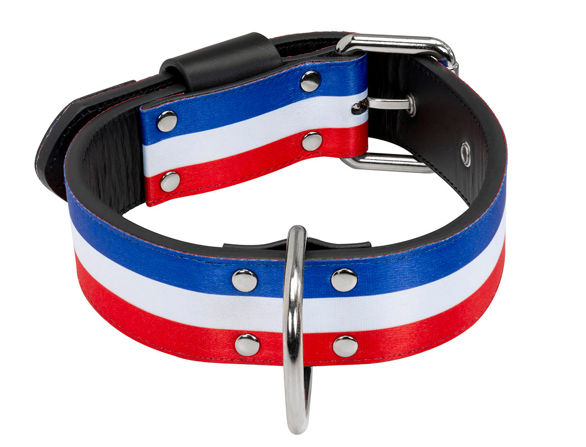 Necklace Blue White Red GUN - BIG