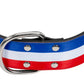 Necklace Blue White Red GUN - BIG