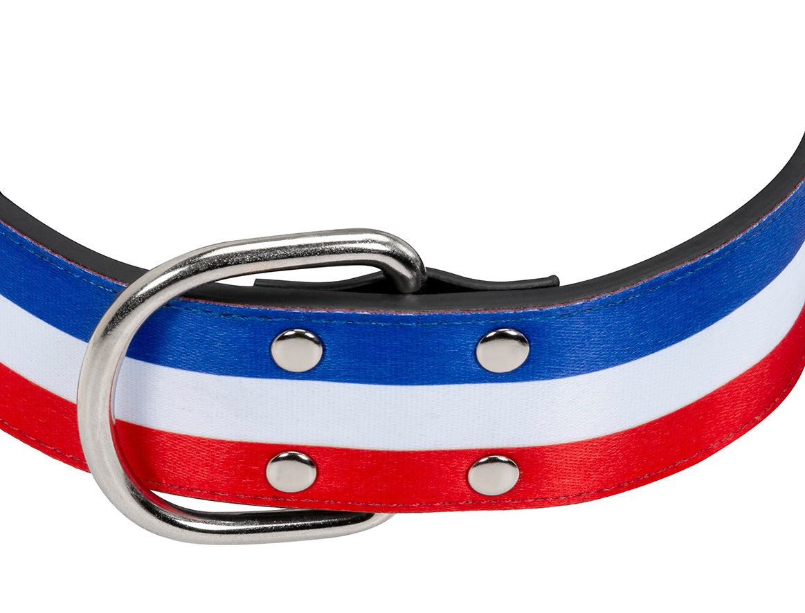 Necklace Blue White Red GUN - BIG