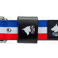 Necklace Blue White Red GUN - BIG