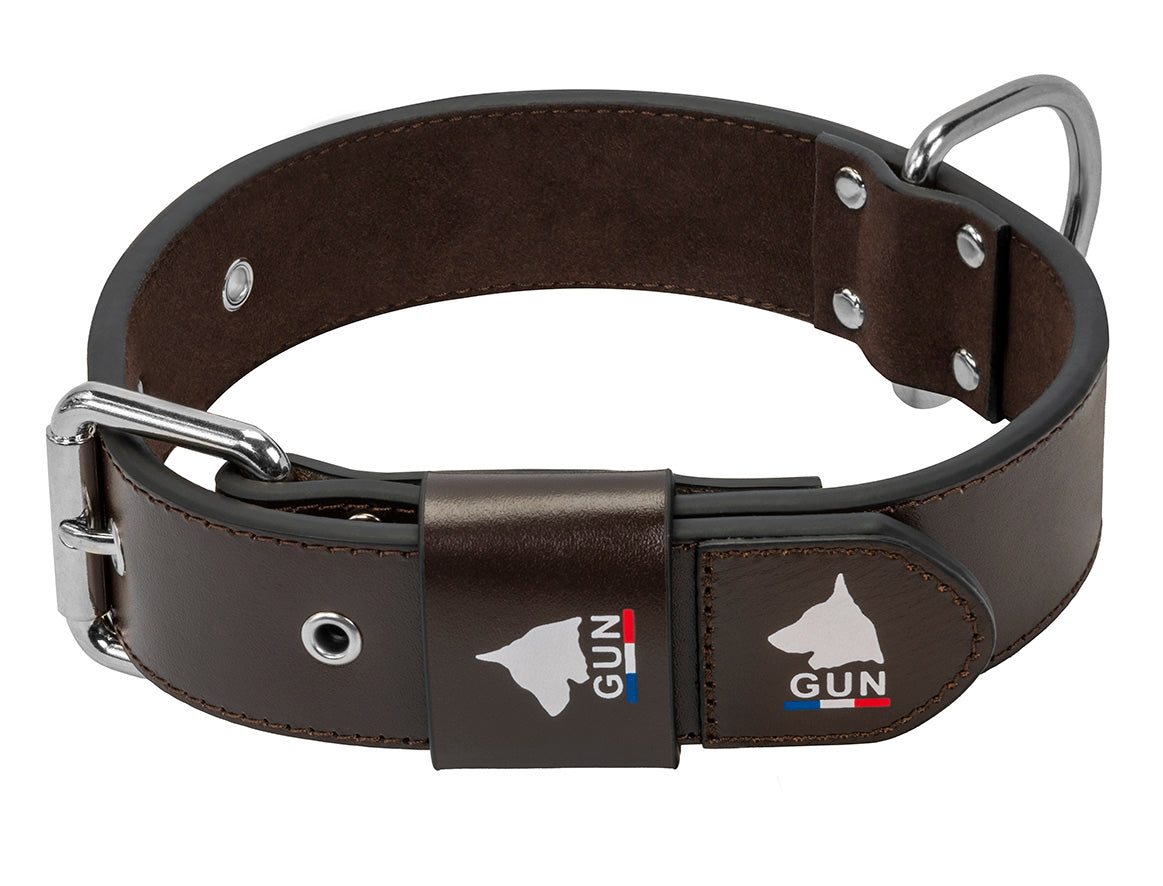 GUN Leather Collar 5 Colors - BIG