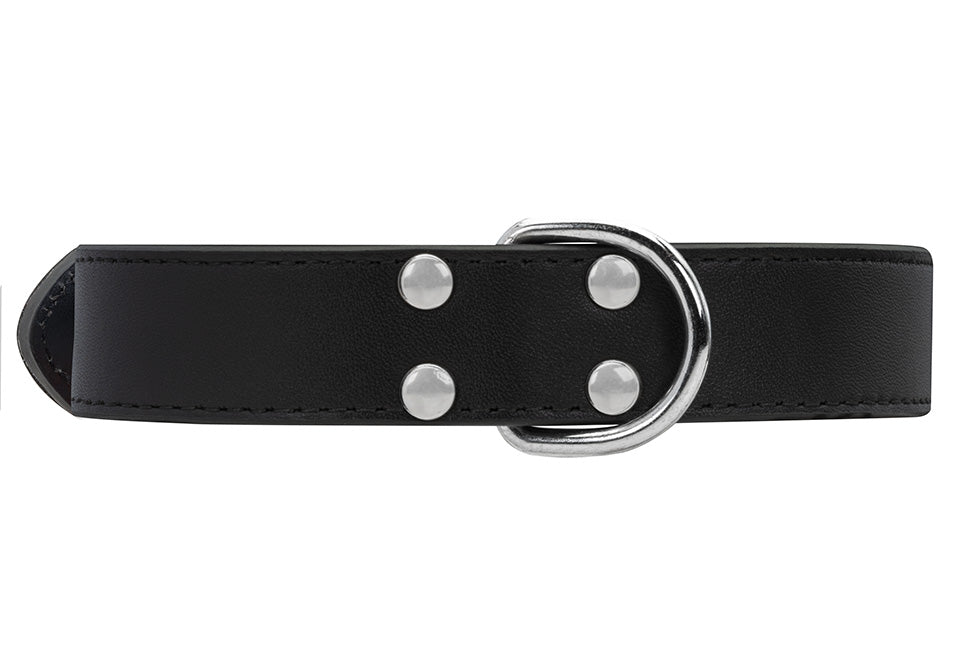 Cordon en cuir noir et fermoir en argent - largeur 3mm et longueur 42cm Cordon en cuir noir et fermoir en argent - largeur 3mm et longueur 42cm