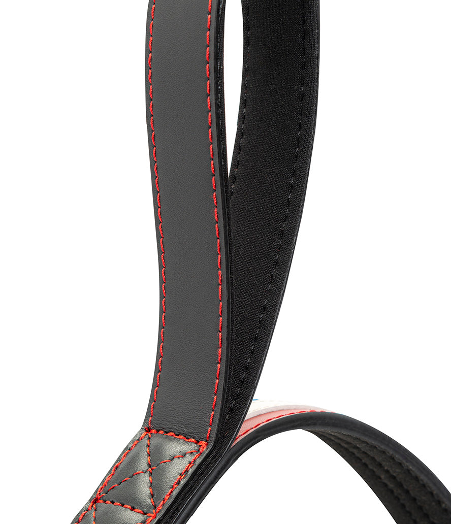 Double Handle Training Leather Leash - GUN